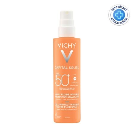 VICHY Capital soleil fluidný sprej SPF50+ vodeodolný sprej 200 ml