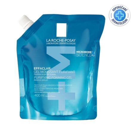 LA ROCHE-POSAY Effaclar refill čistiaci penivý gél na mastnú pleť náhradná náplň 400 ml