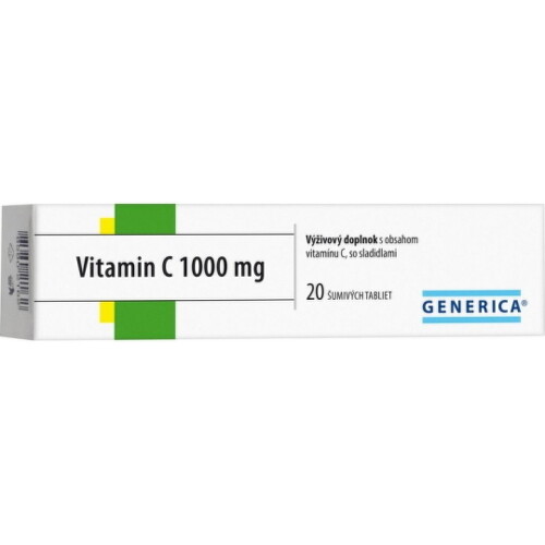 E-shop GENERICA Vitamín C 1000 mg 20 šumivých tabliet