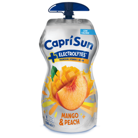 CAPRI-SUN Elektolyty ovocný nápoj s príchuťou mango + broskyňa 330 ml