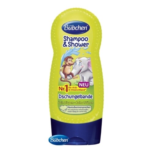 E-shop BÜBCHEN Kids šampón a sprchový gél 2v1 partička z džungle 230 ml
