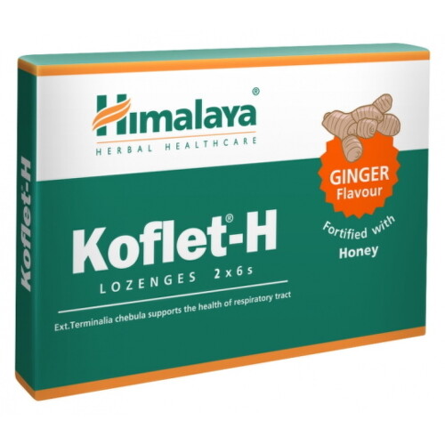 E-shop HIMALAYA Koflet-H ginger 12 pastiliek na cmúľanie
