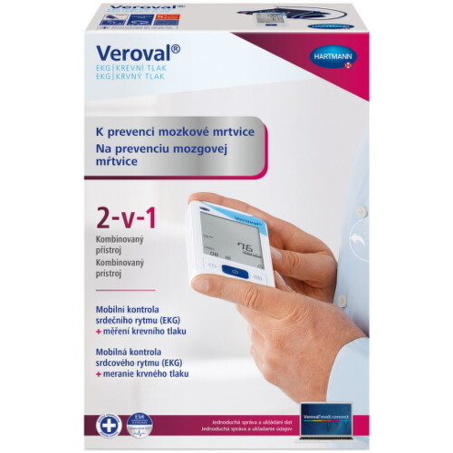 E-shop VEROVAL Prístroj 2v1 EKG a krvný tlak 1 kus