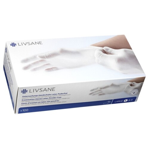 E-shop LIVSANE Latexové rukavice nepúdrované L 100 kusov