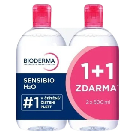 BIODERMA BIODERMA Sensibio H2O festival micelárna pleťová voda na citlivú pleť 1+1 zadarmo 2 x 500 ml