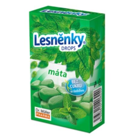 Dr. Müller Lesnenky Mäta drops, bez cukru so sladidlom 38 g