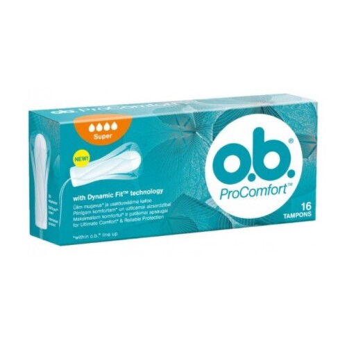 E-shop O.B. ProComfort super hygienické tampóny 16 kusov