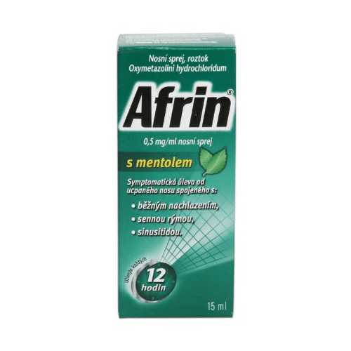 E-shop AFRIN 0,5 mg / ml nosový sprej s mentolom 15 ml