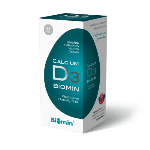 E-shop BIOMIN Calcium s vitamínom D3 60 kapsúl
