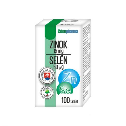 E-shop EDENPHARMA Zinok15 mg + selén 50 µg 100 tabliet