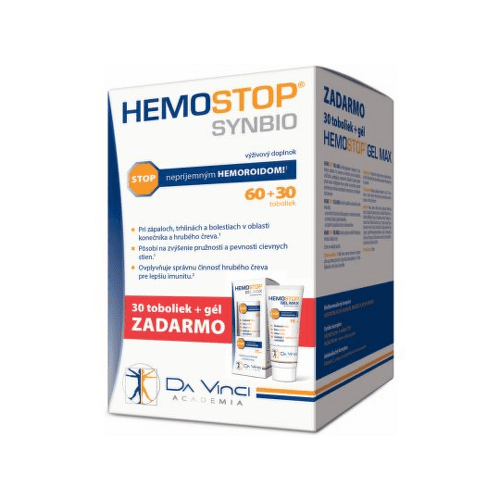 E-shop DA VINCI Hemostop synbio 60 + 30 kapsúl ZADARMO + gel 75 ml