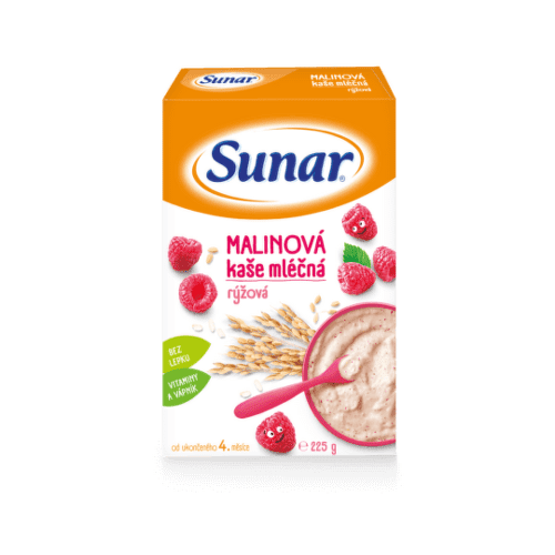 E-shop SUNAR Malinová kaša mliečna ryžová 225 g