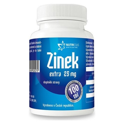 E-shop NUTRICIUS Zinok extra 25 mg 100 tabliet