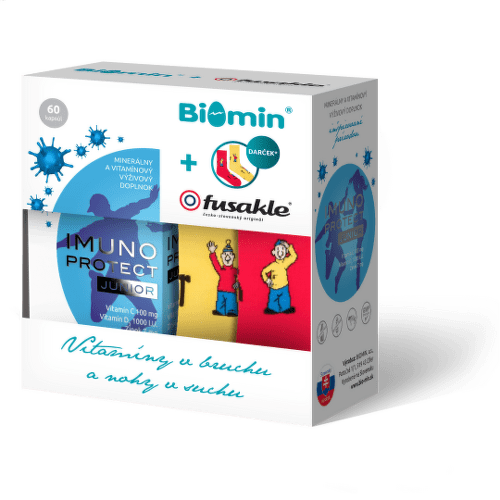 E-shop BIOMIN Imuno protect junior 60 kapsúl + DARČEK detské ponožky Fusakle