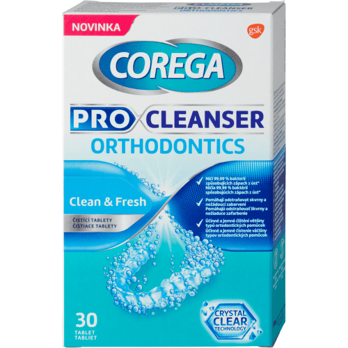 E-shop COREGA Pro cleanser orthodontics čistiace tablety 30 ks
