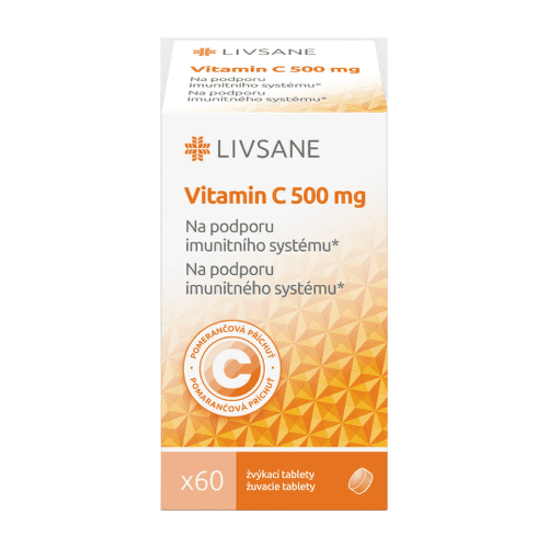 E-shop LIVSANE Vitamín C 500 mg 60 žuvacích tabliet