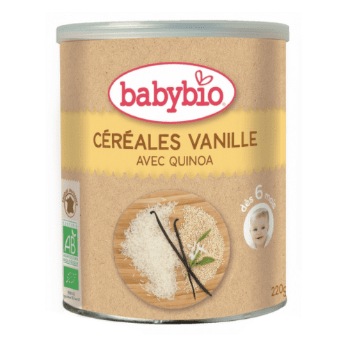 E-shop BABYBIO Nemliečna kaša s vanilkou ryžovo-quinoová od ukonč. 6. mesiaca 220 g