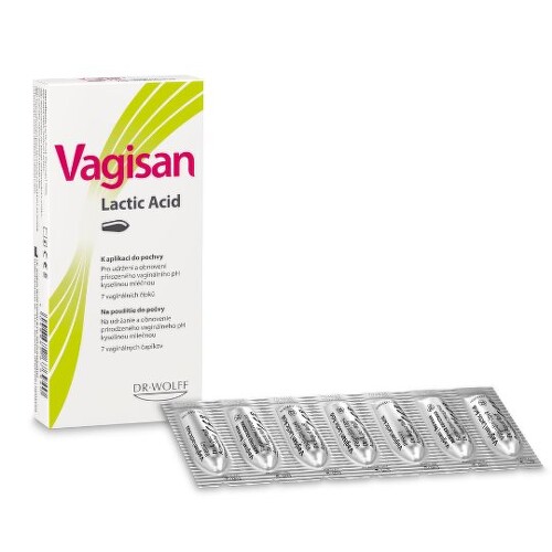 E-shop VAGISAN Lactic acid vaginálne čapíky s kyselinou mliečnou 7 ks