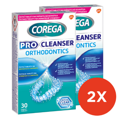 E-shop COREGA Pro cleanser orthodontics čistiace tablety 30 ks - balenie 2 ks