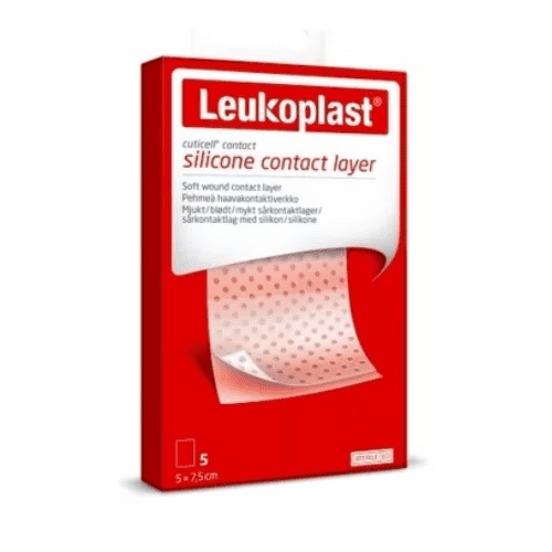 E-shop LEUKOPLAST Cuticell contact krytie na rany sterilné 5 x 7,5 cm 5 ks