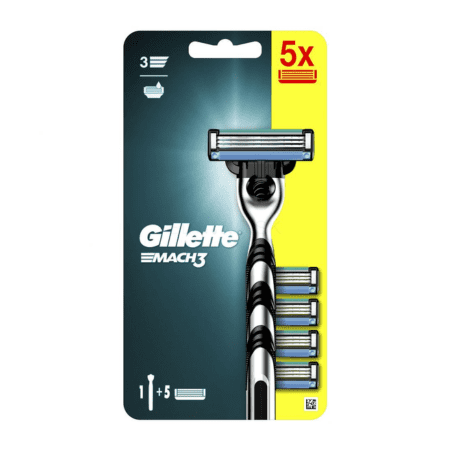 GILLETTE Mach3 manuálny holiaci strojček + náhradné hlavice set