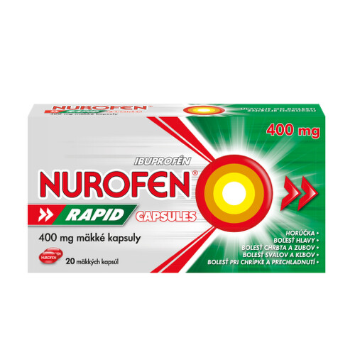 NUROFEN Rapid 400 mg proti bolesti a horúčke 20 kapsúl kúpite na Benulekaren.sk