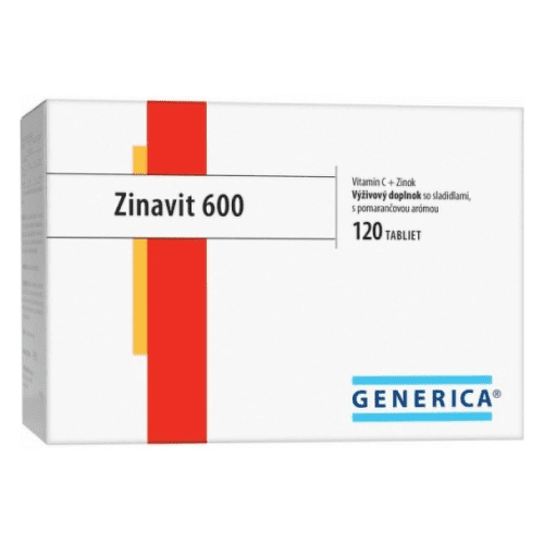 GENERICA Zinavit 600 s príchuťou pomaranč 120 tabliet