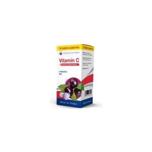 DOBRÉ Z SK Vitamín C 200 mg príchuť acai 60 + 10 tabliet ZADARMO