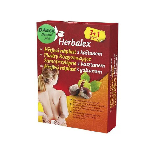 HERBALEX Hrejivá náplasť s gaštanom 3+1 ZADARMO