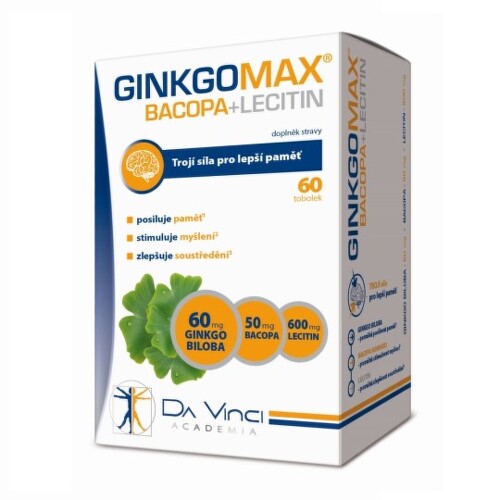 DA VINCI ACADEMIA GinkgoMAX+Bacopa+Lecitín 60 kapsúl kúpite na Benulekaren.sk