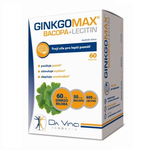 DA VINCI Ginkgomax + bacopa + lecitin 60 kapsúl