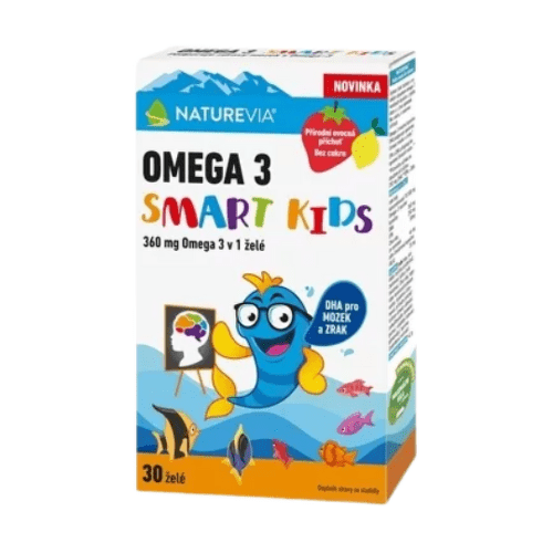 NatureVia Omega 3 Smart Kids želé cukríky pre normálnu činnosť srdca a mozgu pre deti 30 ks kúpite na Benulekaren.sk