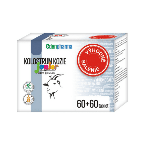 EDENPHARMA Kolostrum kozie junior výhodné balenie 2 x 60 tabliet kúpite na Benulekaren.sk