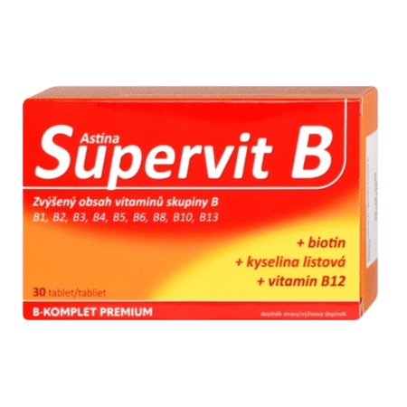 Astina Supervit B tablety s vitamínmi skupiny B a s kyselinou listovou 30 tbl