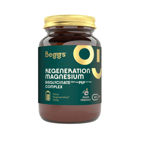 BEGGS Magnesium bisglycinate 380 mg + P5P complex 1,4 mg 60 kapsúl