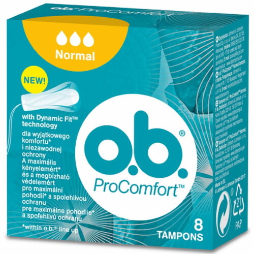 O.B. ProComfort normal hygienické tampóny 8 kusov kúpite na Benulekaren.sk