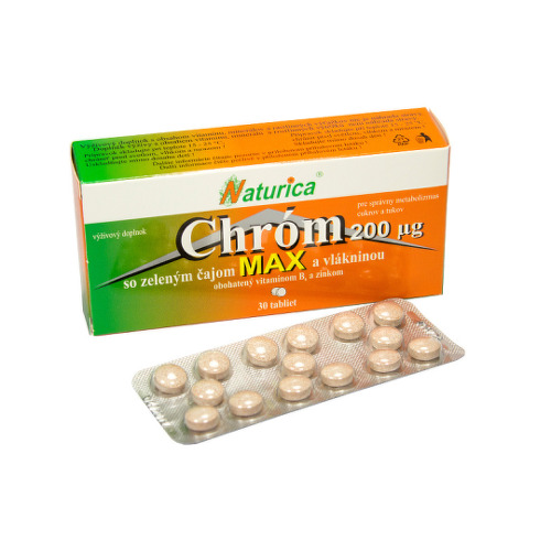 NATURICA Chróm max so zeleným čajom a vlákninou 30 tabliet kúpite na Benulekaren.sk