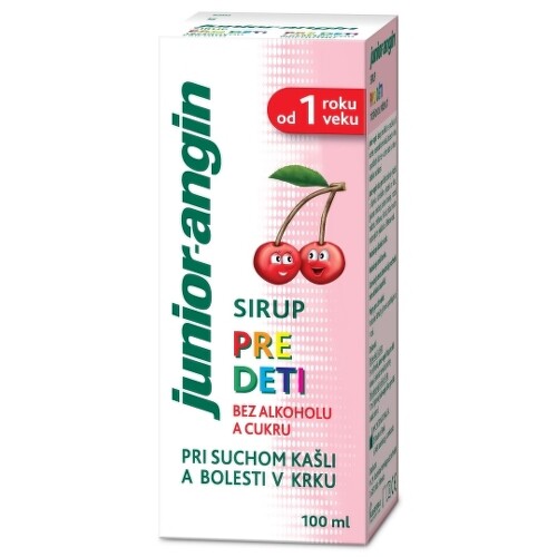 JUNIOR-ANGIN sirup pre deti s čerešňovou príchuťou 100 ml kúpite na Benulekaren.sk