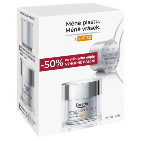 EUCERIN EUCERIN Hyaluron-fil.+3xeffect denný krém spf30 výhodné balenie 2 x 50 ml set