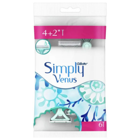 GILLETTE Venus simply dámske jednorazové holiace strojčeky 6 ks