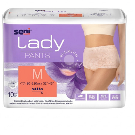 SENI Lady pants M nohavičky absorpčné pre ženy pás 80-110 cm savosť 1000 ml 1 x 10 ks
