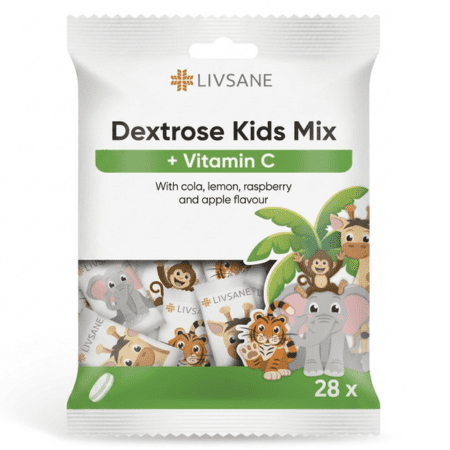 LIVSANE Dextróza pre deti mix 28 kusov