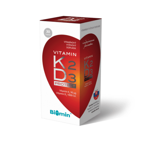 E-shop BIOMIN Vitamín K2 + D3 protect 30 kapsúl