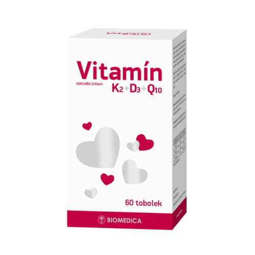 E-shop BIOMEDICA Vitamín K2 + D3 + Q10 60 kapsúl