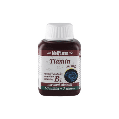 E-shop MEDPHARMA Tiamín 50 mg + vitamín B1 60 + 7 tabliet ZADARMO