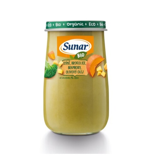 E-shop SUNAR Bio príkrm tekvica brokolica zemiaky olivový olej 4m+ 190 g