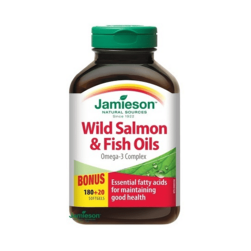 E-shop JAMIESON Salmon omega-3 komplex z lososa a rybích olejov 180 + 20 kapsúl ZADARMO