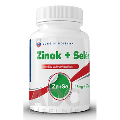 E-shop DOBRÉ ZO SLOVENSKA Zinok 15 mg + Selén 50 µg 100 + 20 tabliet ZADARMO