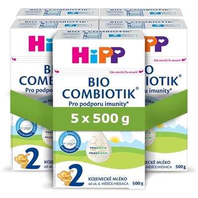 E-shop HiPP 2 BIO Combiotik následná mliečna dojčenská výživa 5 x 500 g