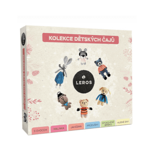 E-shop LEROS Kolekcia detských čajov 6 druhov po 5 vrecúšok 30 ks + darček míľnikové kartičky 10 ks Set